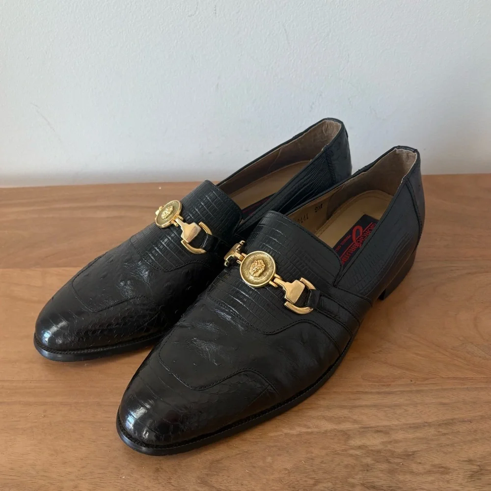 Giorgio Brutini Private Collection Genuine Snake Skin Loafers 9M